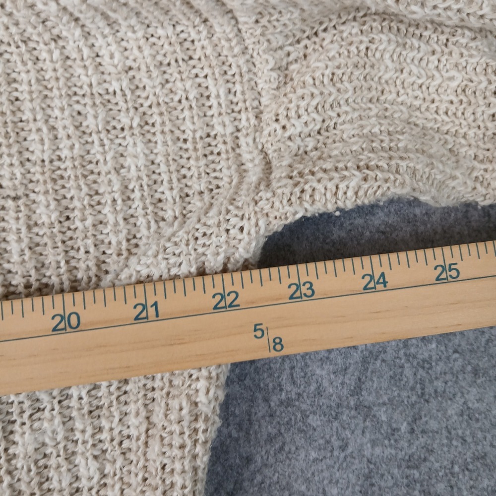 ABS Sweater Womens Medium Beige Marled Vanilla Half Zip Chunky Knit‎ A6F069SC - Picture 7 of 10